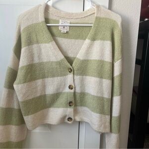 Billabong Green Striped Women’s Cardigan